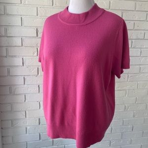 Pink mock neck